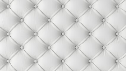 White leather tufted upholstery texture background seamless pattern for furniture