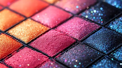 Bright and Vibrant Eyeshadow Palette with Holographic Stickers