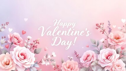 A festive Valentine's Day message with romantic elements like hearts, red tones, and joyful mood. Ideal for greeting cards, social posts, love-themed visuals, and seasonal content