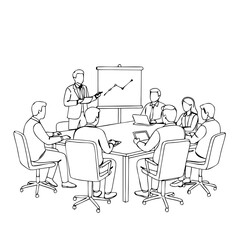 Business team discussing finance strategies during training session  