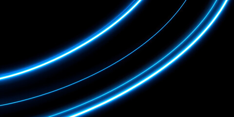 Dark abstract background with red neon glowing lines. Bold neon blue light trails on a dark surface, creating a striking and futuristic effect. Perfect for tech, digital design themes