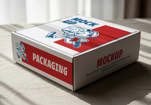 Cardboard Packaging Box Mockup