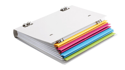 A glossy paper file sleeve with tabs variant 2487, white background --ar 16:9
