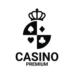 Poker club logo design vector template