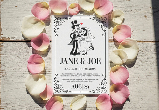 Wedding Invitation Card Mockup