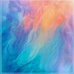 Fototapeta premium surreal dreamlike distortions and soft pastel washes framed by a translucent ethereal border visionary and serene