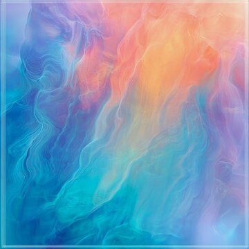 surreal dreamlike distortions and soft pastel washes framed by a translucent ethereal border visionary and serene
