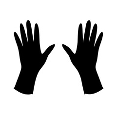 Obraz premium hands in gloves vector, hands vector art