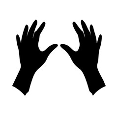 Obraz premium hands in gloves vector, hands vector art