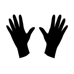 Obraz premium hands in gloves vector, hands vector art