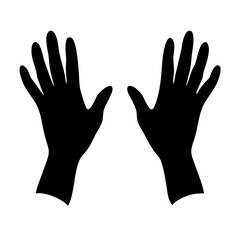 Fototapeta premium hands in gloves vector, hands vector art