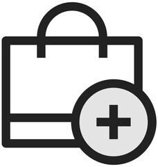 Obraz premium 심플 라인 쇼핑 아이콘