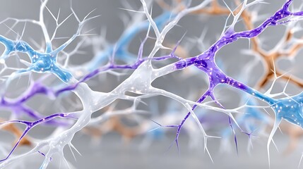 Intricate Design of Violet and White Electrical Plasma Cells