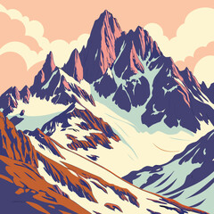 vector illustration of mountains