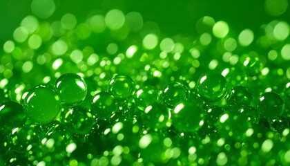 Bright green orbs.  Abstract