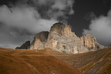 mountain landscape with clouds
