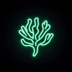 Obraz premium Neon light coral illustration.