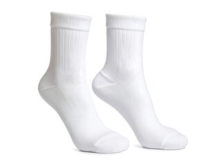 Pair of white ribbed ankle socks
