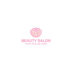 lotus logo design for beauty salon or beauty spa with creative illustration