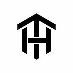 letter T H logo design