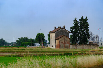 Country landscape near Castello d Agogna, Pavia, Italy at June