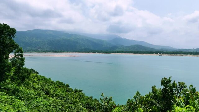 Hill and Water View from Barek Tila &ndash; Aerial Landscape of Sunamganj