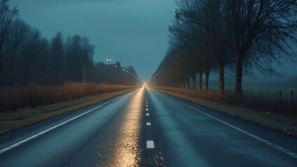 Fototapeta premium traffic on the road at night