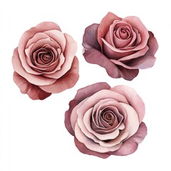 Aesthetic pink rose flower flowers roses illustration.