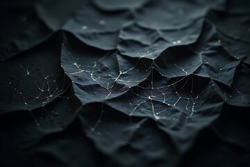 Abstract dark network background texture design with connected dots and lines for wallpaper concept 