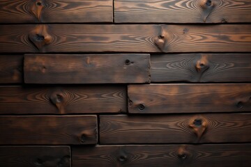 Dark brown wood planks background texture for interior design and home decor woodgrain surface pattern  