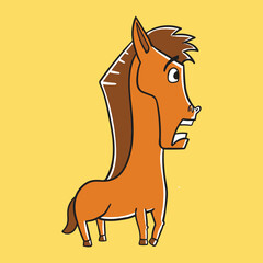 Horse Making a Goofy and Strange Face