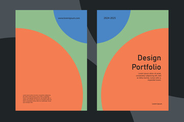 Soft Coral Mint Harmony Portfolio Cover