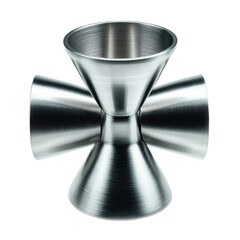 Precision Bartending Tool: A meticulously crafted, polished stainless steel jigger stands as a testament to the art of mixology, perfect for crafting precise and balanced cocktails.