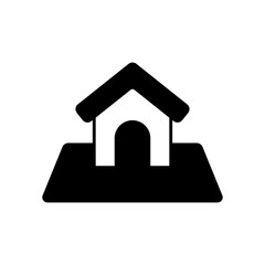 Plot Land Area Site Map Fill Icon