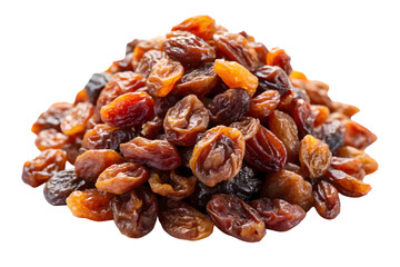 Obraz premium Dried raisins isolated on transparent surface PNG transparent background