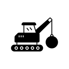 Demolition Building Destruction Fill Icon