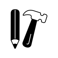 Drawings Architectural Blueprints Plans Fill Icon