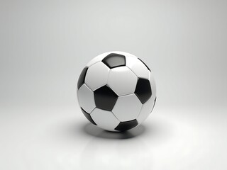 Isolated soccer ball on white background for sports equipment and recreational activity promotion and design 