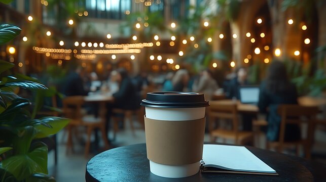 Coffee Cafe Interior People.