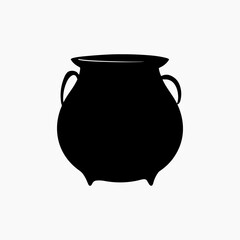 pot isolated cauldron illustration vintage style design