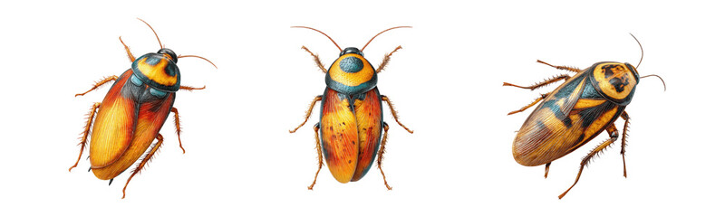 Colorful Illustrations of Various Beetles with Unique Patterns