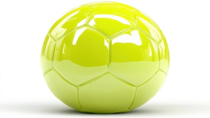 Fototapeta premium Shiny Green Soccer Ball