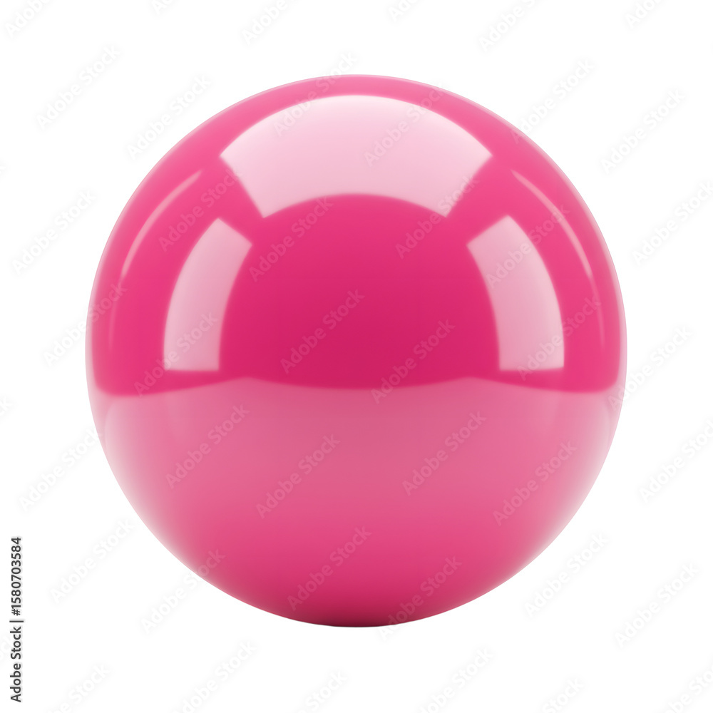 Fototapete shiny pink orb on white background a simple yet striking spherical object for graphic designs and vi