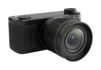 Action Camera for Adventure and Sports Recording - Isolated on White Background