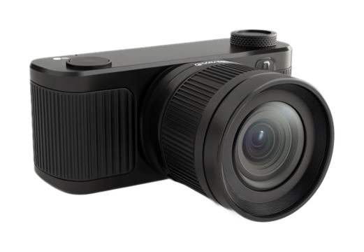 Action Camera for Adventure and Sports Recording - Isolated on White Background