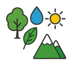 自然アイコンセット｜Nature Icon Set