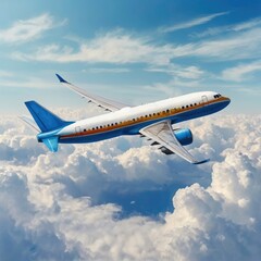 Obraz premium airplane in the clouds