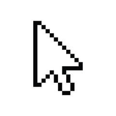 Arrow Pointer Pixel Vector Icon Line