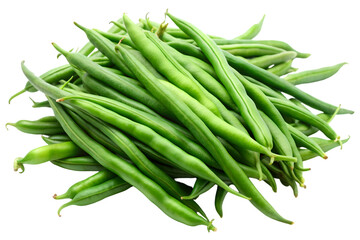 Green beans isolated on transparent surface PNG transparent background white background