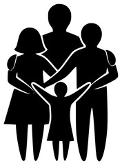 family illustration happy silhouette girl logo cute icon friendship outline sister together sisters love hug siblings matching female joy shape people vector graphic background